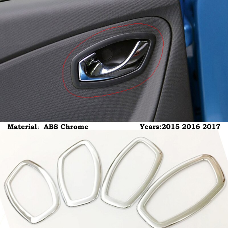 Abs chroom voor renault captur auto styling accessoires deur raam glas lift bedieningsschakelaar paneel afdekking trim: Binnendeurkom
