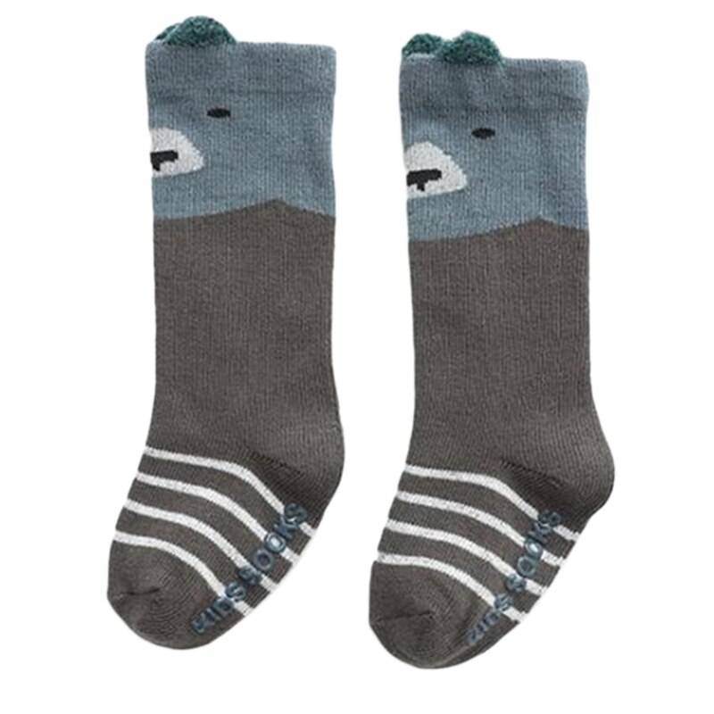 Winter Christmas Deer Sock Cute Wool 3D Straight Sock Baby Thermal Warm Animal Xmas Socks Socks Christmas For Kids: Bear