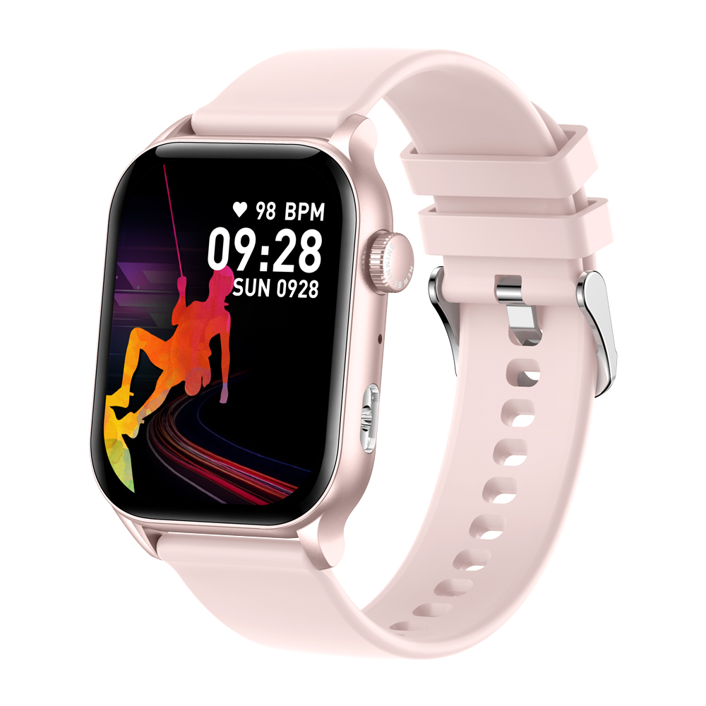 Reloj inteligente COLMI P78 AMOLED con pantalla de 1,95 pulgadas con linterna y llamadas de voz más de 100 modos deportivos Monitor de salud reloj inteligente para hombres y mujeres: Rosa