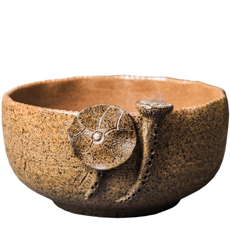Grand bol de poterie chinois Vintage pour service à thé, tasse de thé Kong Fu en céramique, lavage du stylo, Lotus, ustensiles de cérémonie, accessoires