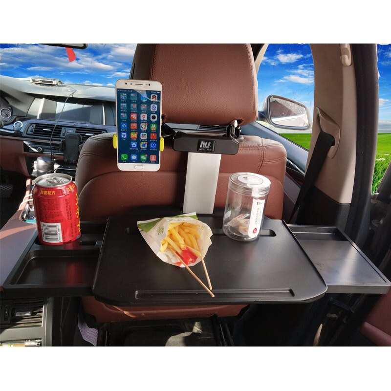 Multifunktions bil rattelefon holder universal bil skrivebord kaffe holder foldbar bærbar computer bord sæde ryg bakke varer