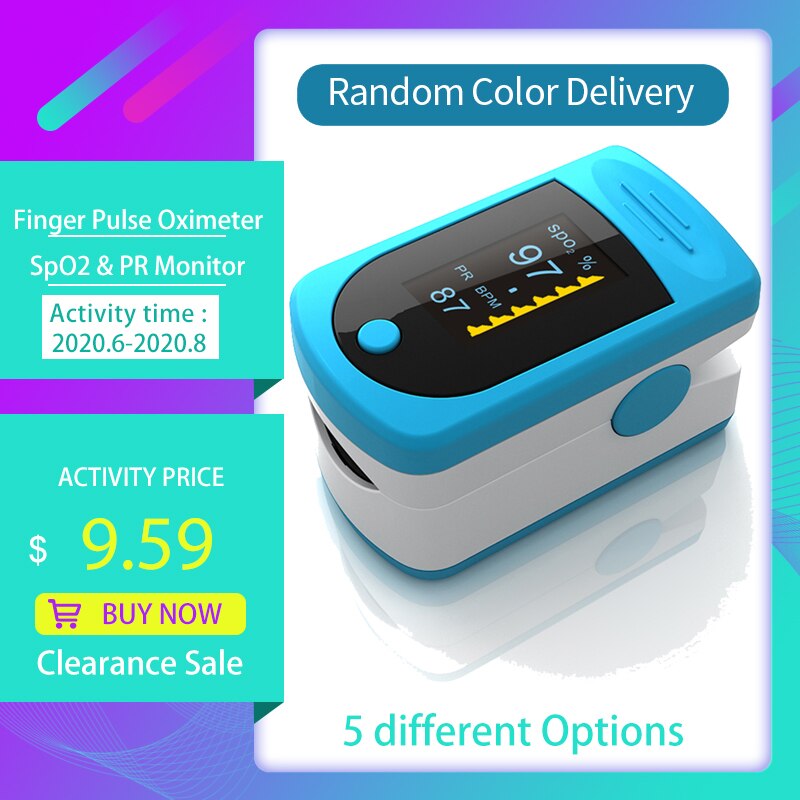 Portable Finger Pulse Oximeter Digital Fingertip Pulse Oximeter OLED Display Blood Oxygen Sensor SpO2 & PR Monitor Measurement