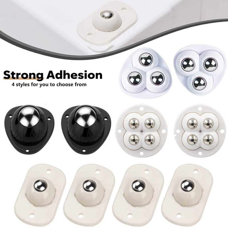 8pcs~4pcs Self-Adhesive Rollers For Furniture Universal Pulley Rotating Wheels Swivel Caster Wheel Roller for Box Skate Cabinet