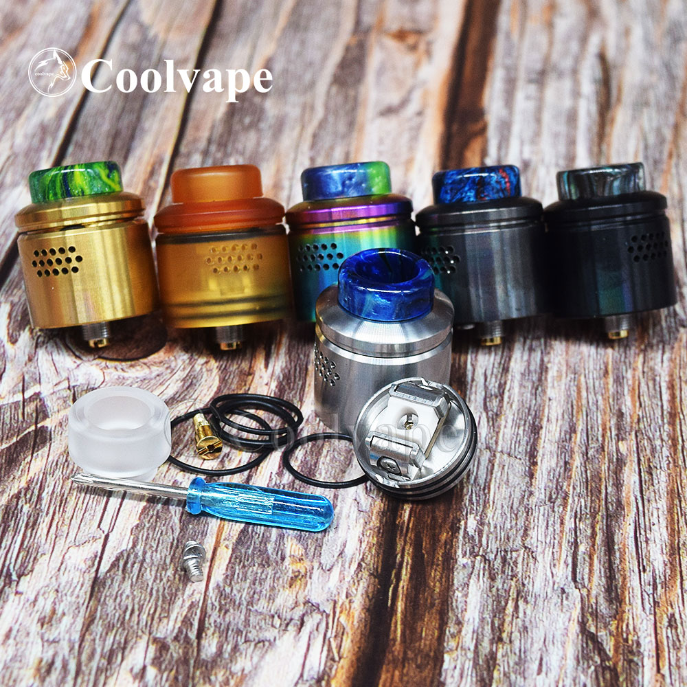 coolvape Profile RDA 24mm Vape Adjustable pin BF Tank Vaporizer Single mesh coil Atomizer vs kylin m rta fit thc tauren mod