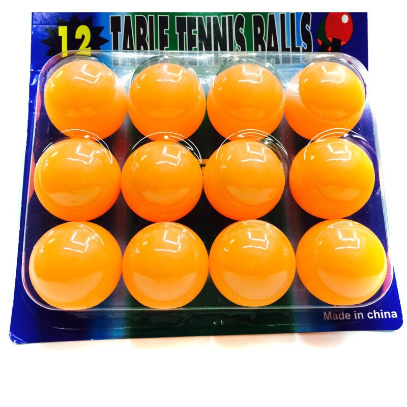 12 unids/pack pelotas de Ping Pong de naranja, pelotas de entrenamiento de tenis de mesa profesionales, blíster, paquete de tarjetas de Ping Pong