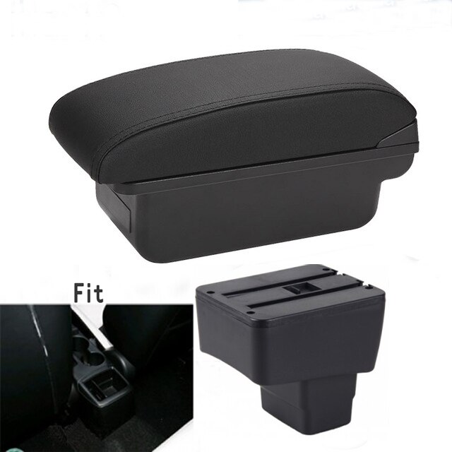 Reposabrazos para mazda CX-3, Reacondicionamiento para mazda 2 skyactiv, cx3, accesorios para coche, carga con USB, Caja de almacenamiento para apoyabrazos de coche: A-Black black line