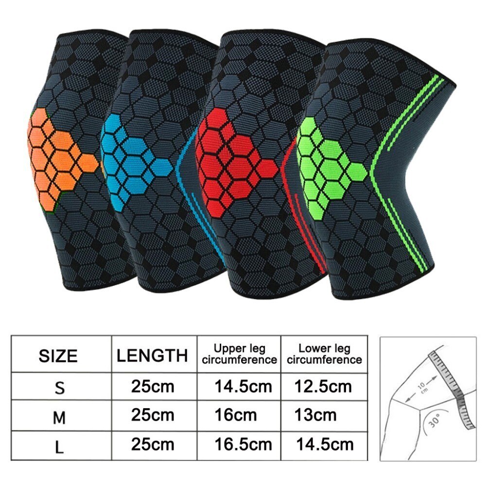 WorthWhile 1PC Sport Knee Pad Nylon Elastic Basketball Volleyball Kneepad Support Football Fitness Gear Brace Training Protector