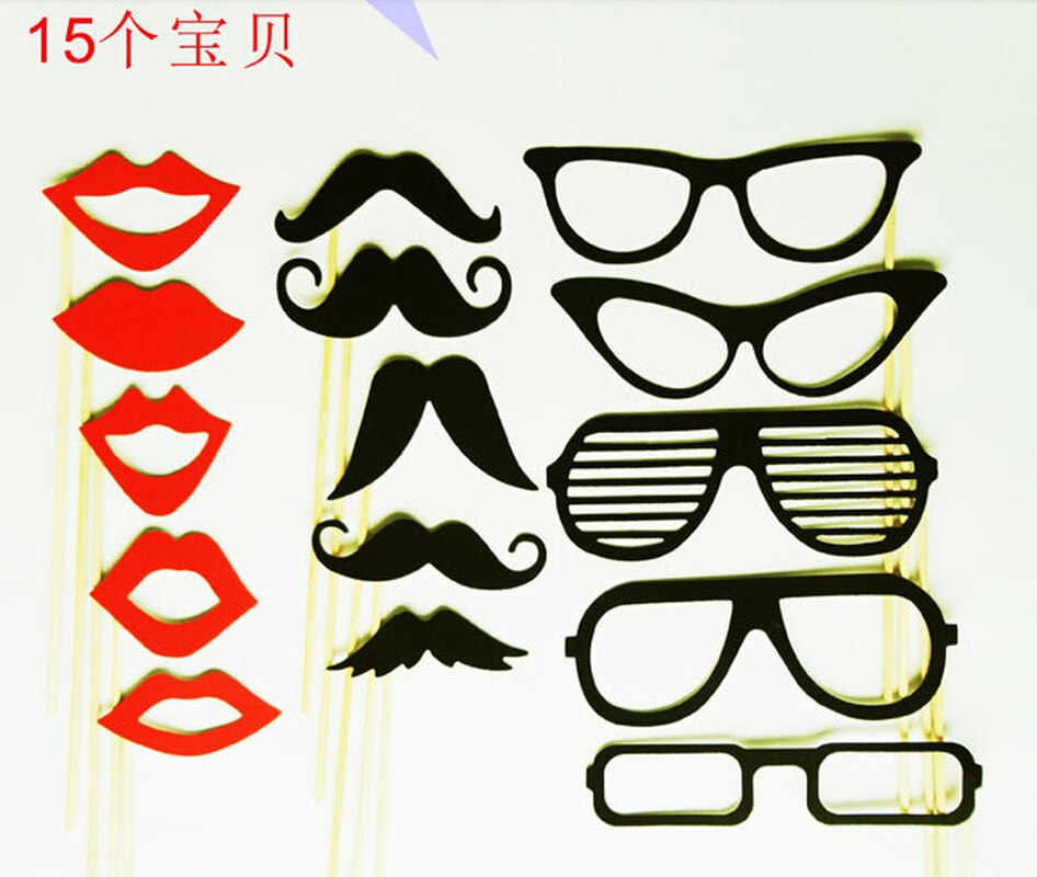 58 sztuk zabawy dekoracje ślubne foto budka rekwizyty DIY patelnia pani rekwizyty robić budki fotograficznej akcesoria fotograficzne wesele wydarzenie zaopatrzenie solidny