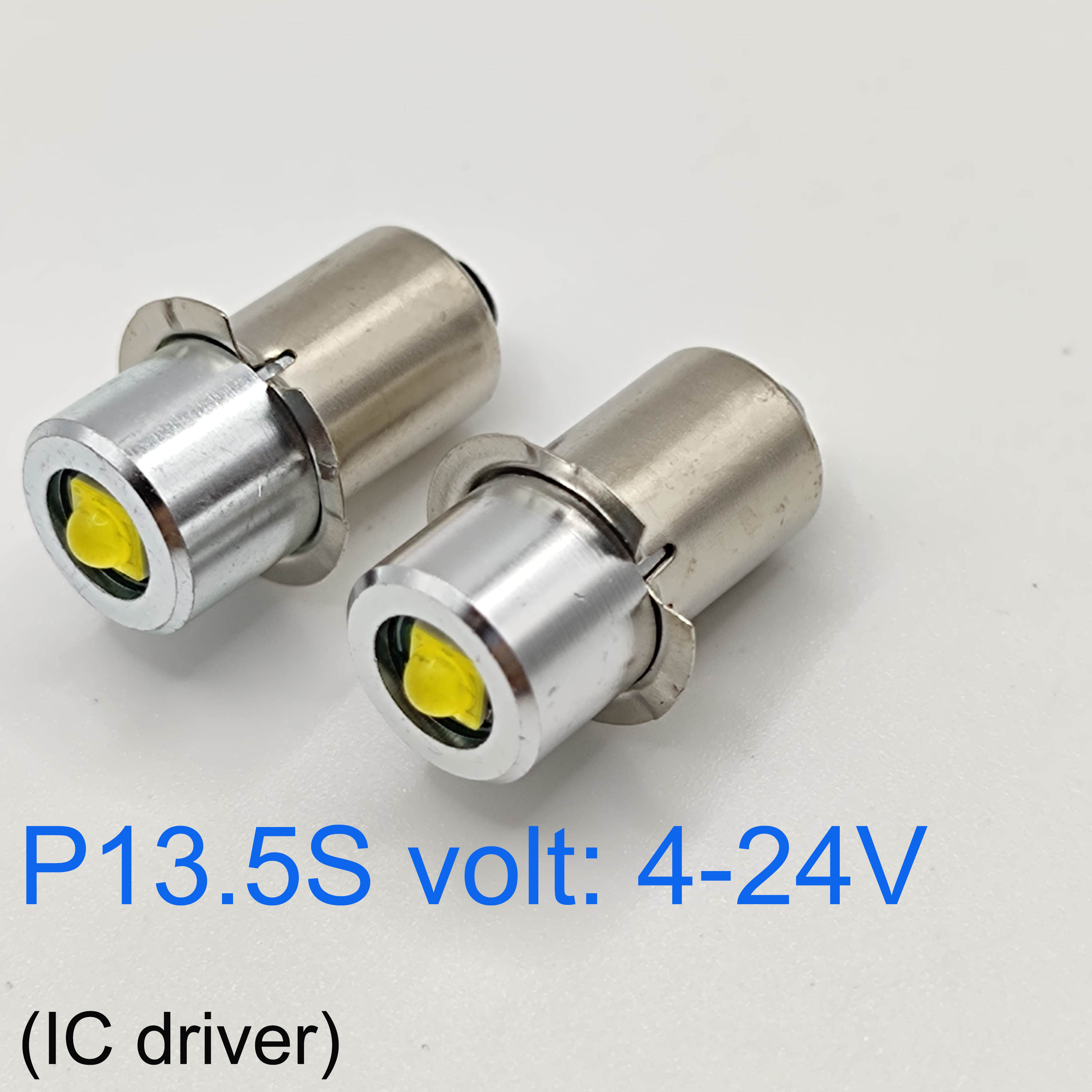 P13.5S P13 5S E10 3W 3V 4.5V 6V 18V lampe à LED ampoule lampe de poche ampoule de remplacement torche ampoules de secours travail CD cellules: YELLOW / H8B