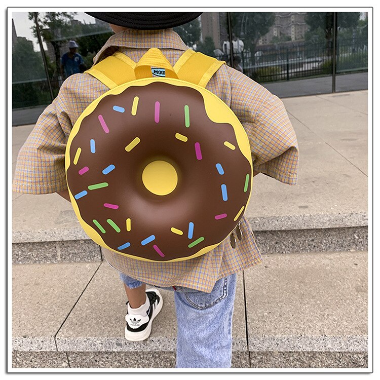 Donuts bedrukte rugzak voor baby's, kleuterschooltassen, schattige cartoontassen, kinderdagverblijf, peuters, boekentassen