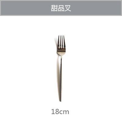 Bestek Glod Zilver Rvs Bestekset Bestek Vork Lepel Mes Set Dessert Vork Lepel Diner Opscheplepel Servies: Silver Dessert Fork