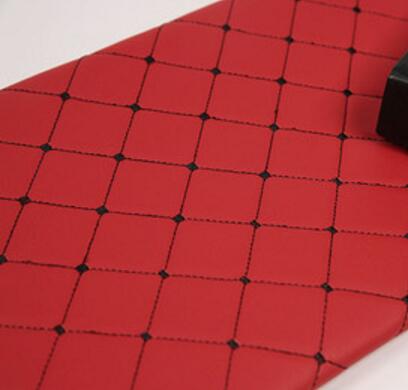Alcantara pu læder / perforeret broderet plaid stof / bil interiør tag stof / plaid auto sæde pude svamp stof: 7