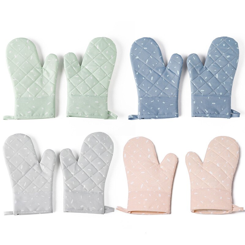 Guantes antideslizantes de algodón para horno y microondas, guantes resistentes al calor antideslizantes, guantes para barbacoa, guantes de cocina, guantes de cocina 1 Uds.