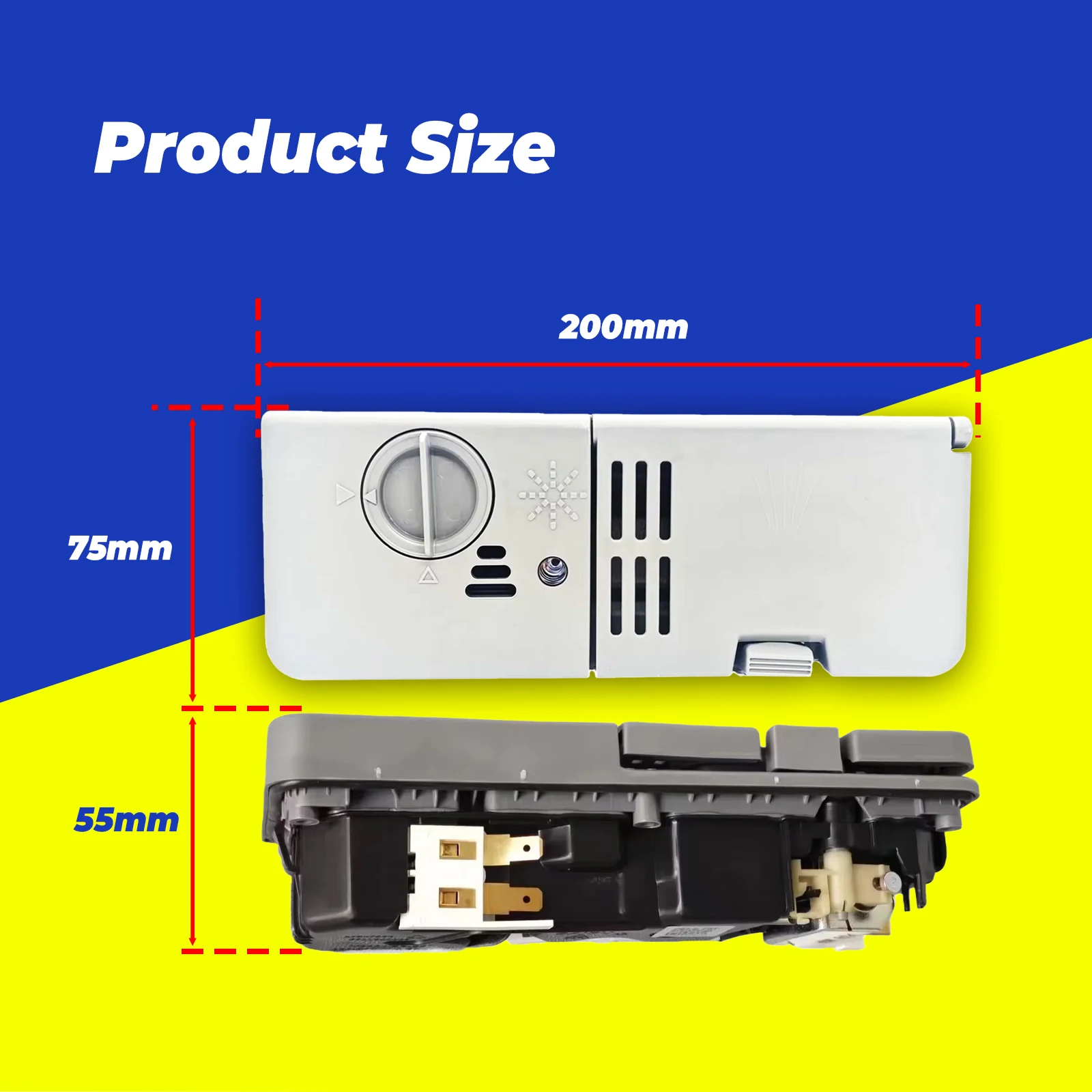 17476000007435 SAIPU SP-D01/SP112415 220~240VAC 50/60Hz Dishwasher Detergent Dispenser for Midea Candy Gorenje Ginzzu Hansa Teka