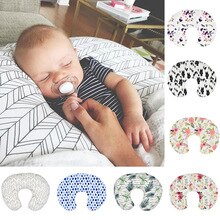 Verpleging Baby Kussensloop Peuter Kids Bloem Print U Vorm Kussen Hoes Comfy Pasgeboren Verpleging Borstvoeding Kussen Cover