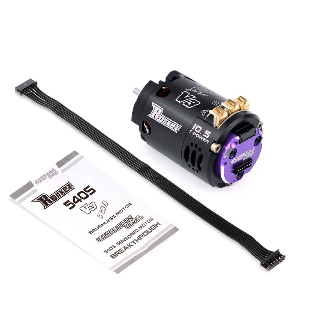 Surpass Hobby Rocket 540 V3 Pro (MODIFIED) Sensored Brushless Motor 3.5/4.5/5.5T For Electric Hub Motor 1/10 1/12 RC Drift Car