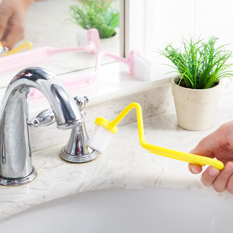 Toilet Cleaning Brush Toilet Brush Scrubber Curved Clean Side Bending Handle Corner Brush toilet brush