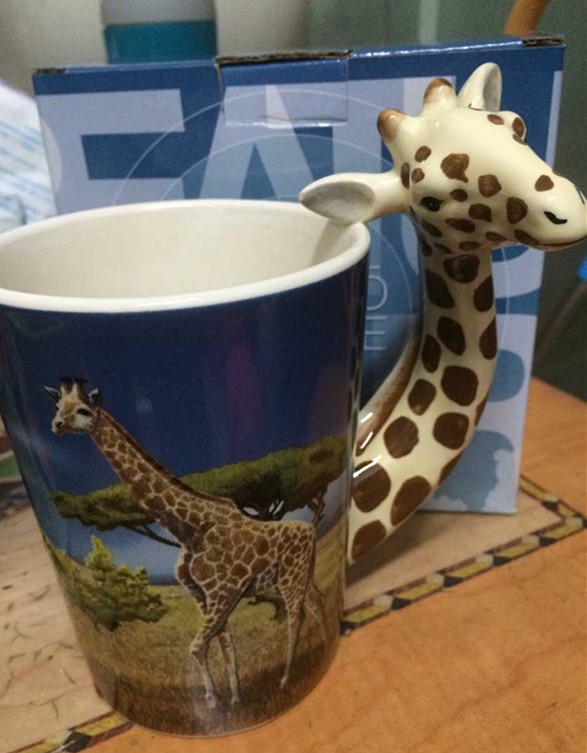 Mooie Giraffe Mok Creatieve handgeschilderde Keramische Koffiekopje
