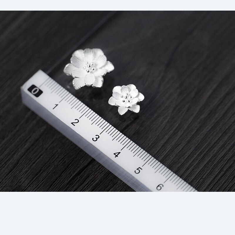 925 Sterling Silver Stereo Flower Charm Beads 13mm 19mm Decoration Ornament Spacer Beads DIY Jewelry Components For Bracelets