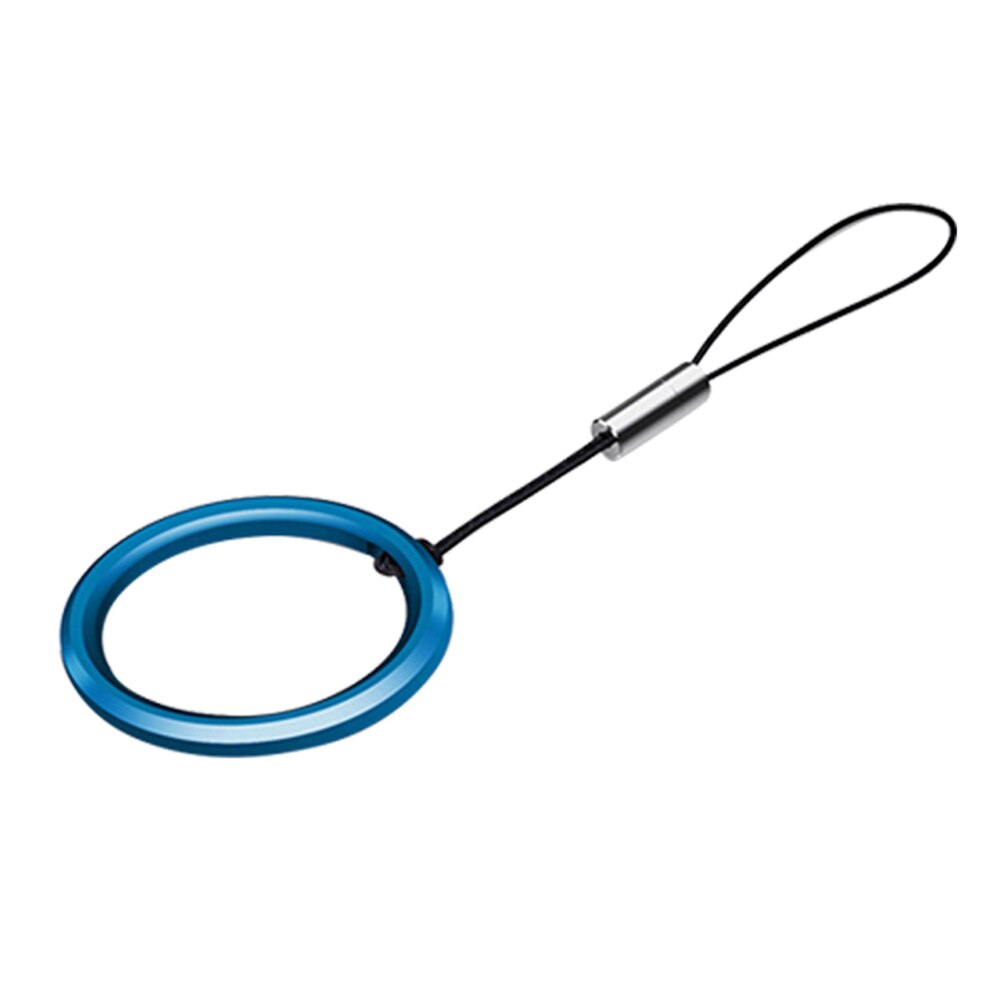 Universal Mobile Phone Finger Ring Lanyard Detachable Mobile Phone Straps Ring Loop Strap DIY Phone Hanging Rope Strap Lanyards: Blue