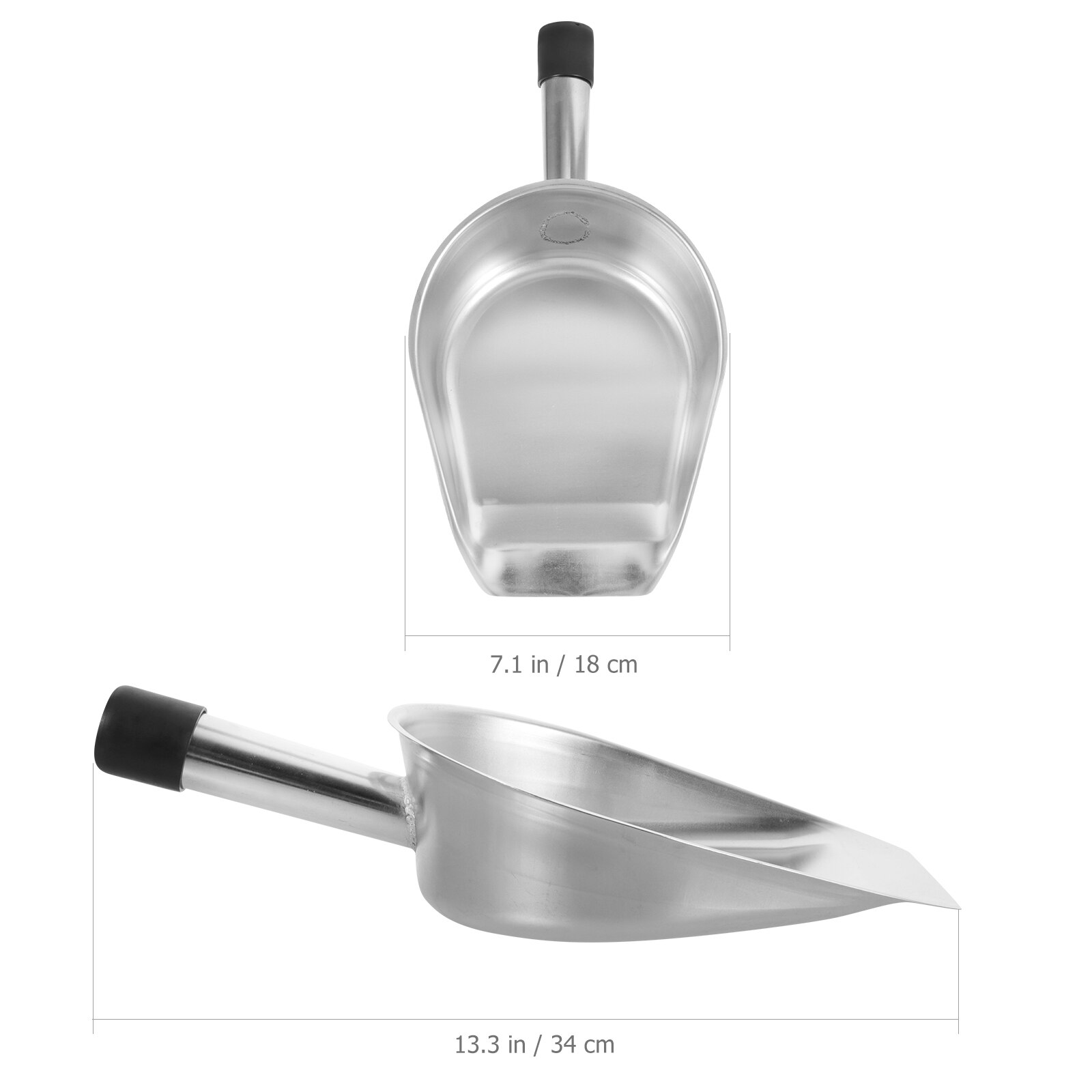 Stainless Steel Shovel Home Shovel Thickened Dustpan Hand-held Shovel for Restaurant Kitchen Room Bedroom