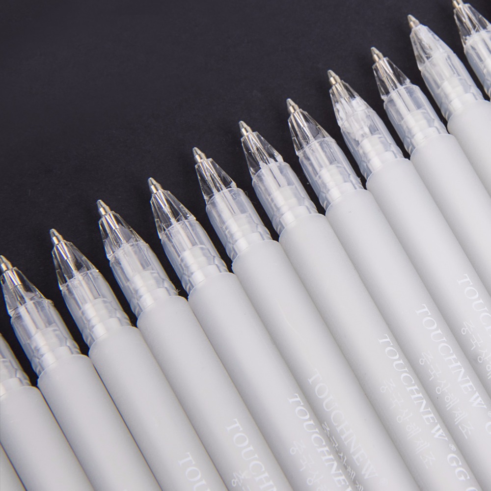 TOUCHNEW-Juego de rotuladores de pintura marcador para dibujo artístico, bolígrafo blanco para dibujo artístico, papelería para niños, herramienta de oficina y escuela