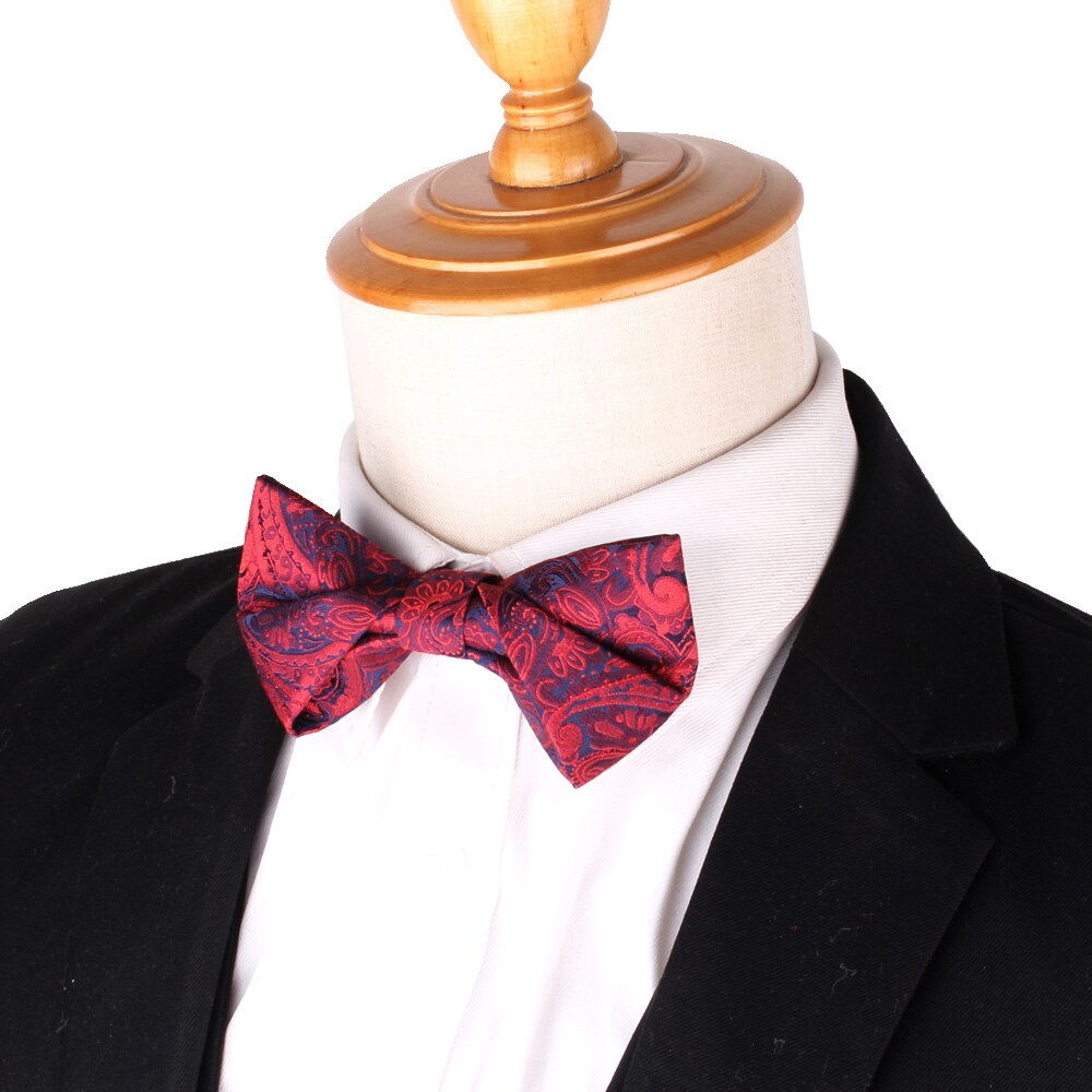 Pajarita de satén para hombre y mujer, pajarita de para novio, corbatas para adultos, de boda de Cachemira