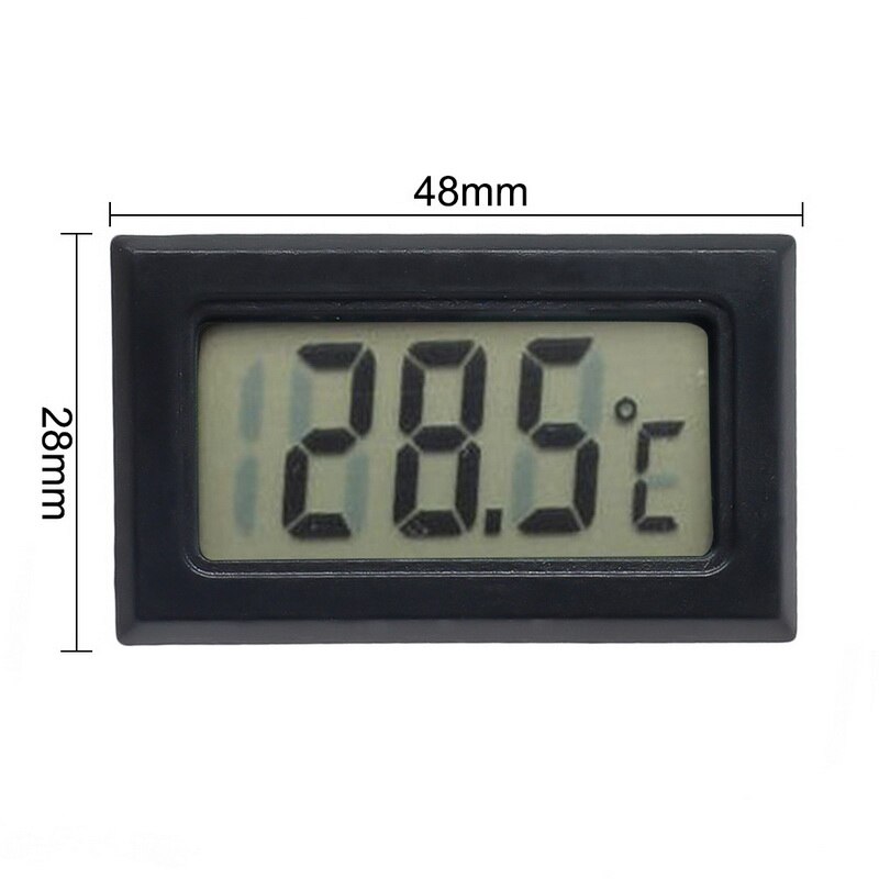 Indoor Outdoor Digital Wireless Thermometer Hygrometer With Clock LCD Display Temperature Humidity Meter: 4.8x2.8x1.5cm black