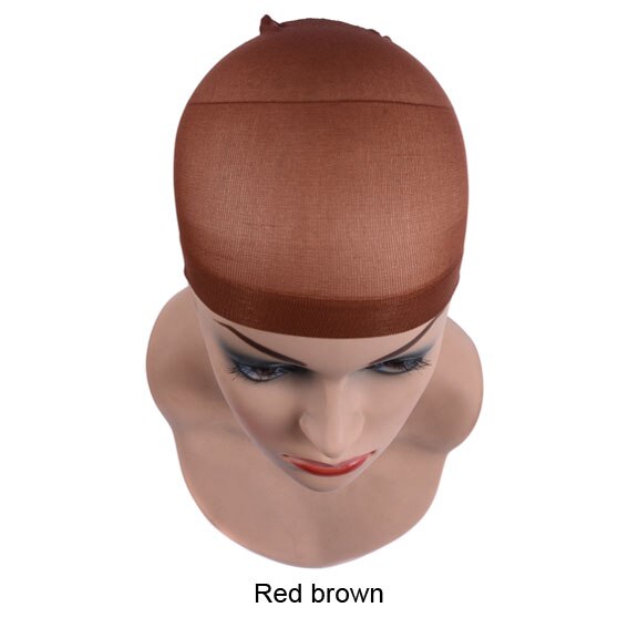 6pcs/(3bag) Hair Mesh Wig Cap Hair Nets Wig Liner Hairnets Snood Glueless Dome Wig Cap Stretchable Elastic Hair Net: red brown