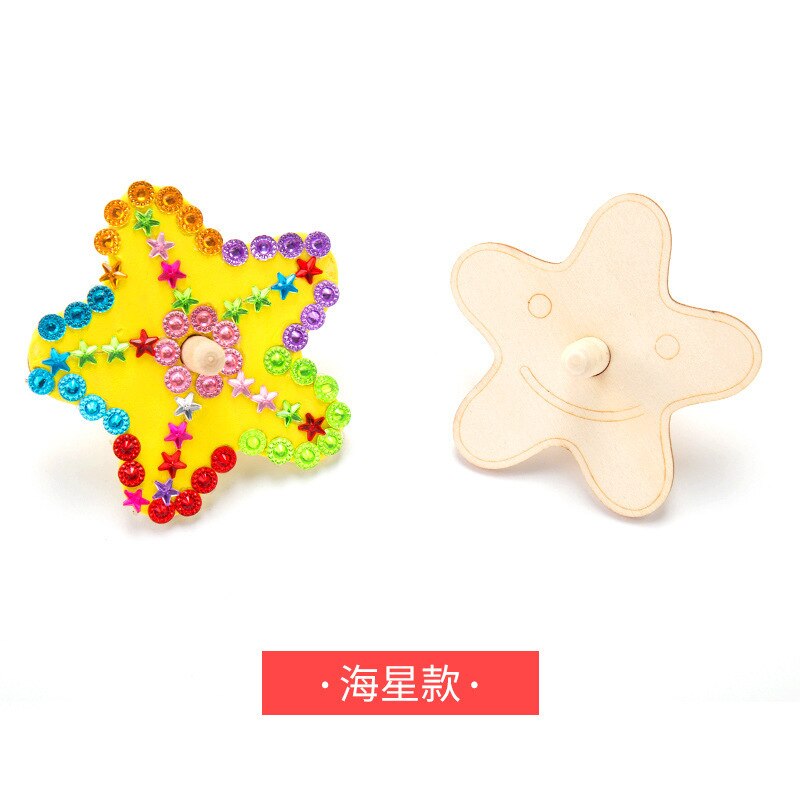 15 pz/set di Legno Trottole In Legno di Giocattoli Per Bambini Di Compleanno Favori di Partito Dei Bambini del Regalo del Sacchetto di Intelligenza 2020 Commercio All'ingrosso: Starfish