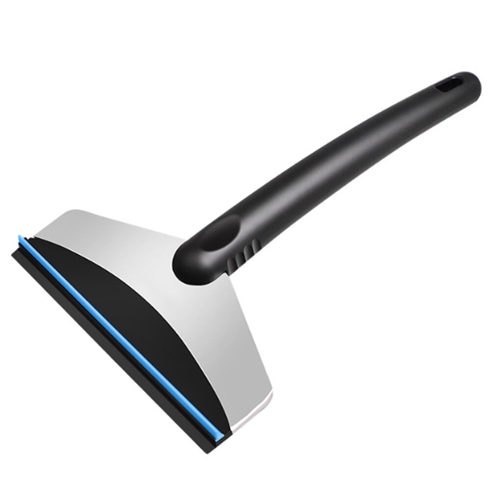 Pala de nieve portátil para coche, rascador de nieve de acero inoxidable, función Muitl, herramienta de extracción de hielo para coche: Blue