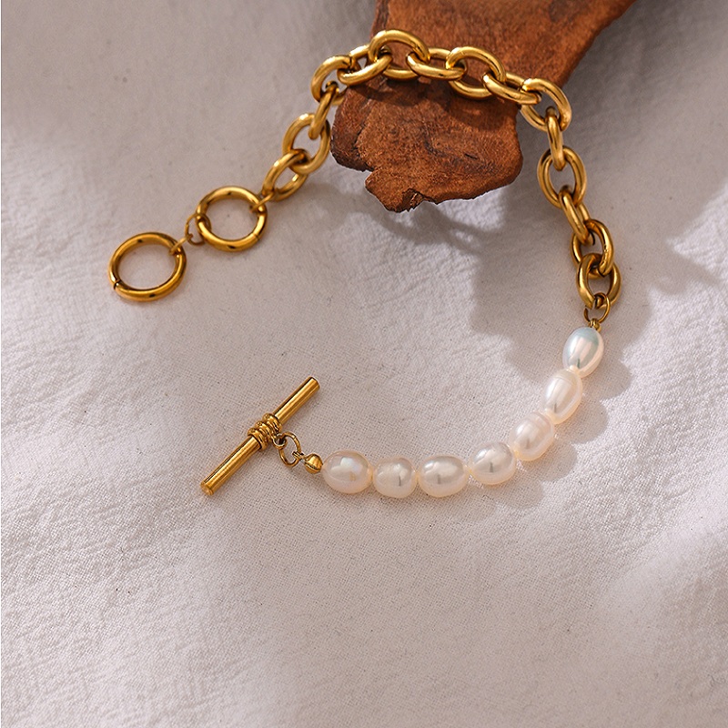 pulsera de cuentas de perlas agua dulce