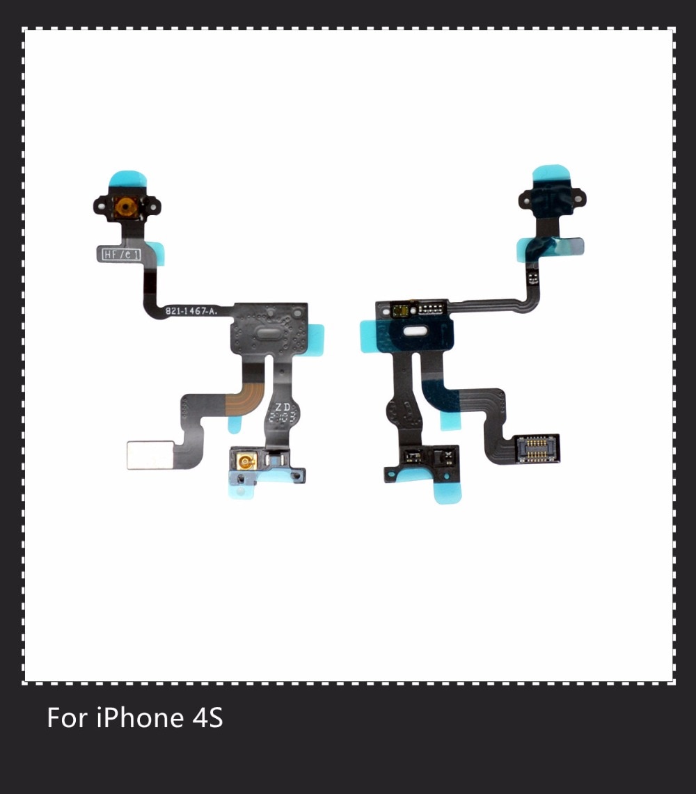 Voor Iphone 4 4s Originele Knop Flex Kabel Lint Licht Sensor Schakelaar Op/Off Vervanging Voor Ihone 4S Flex Kabel