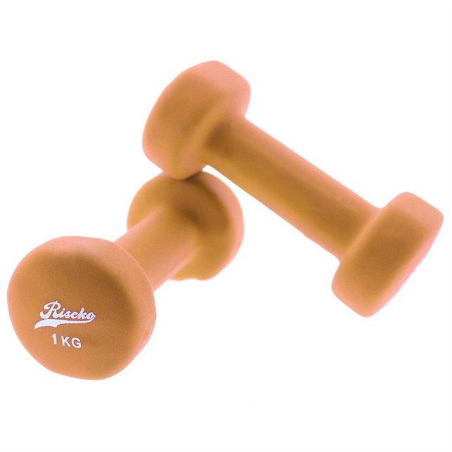 Juego de mancuernas de vinilo riscko: Beige