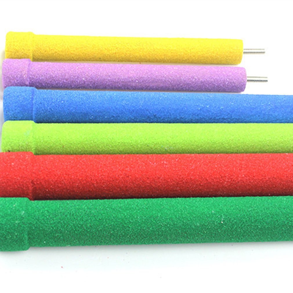 Cage à oiseaux seulement PVC bâton de ponçage jouets pour animaux de compagnie griffe d'oiseau tige de meulage 2.5 × 25 couleur aléatoire perroquet barre debout