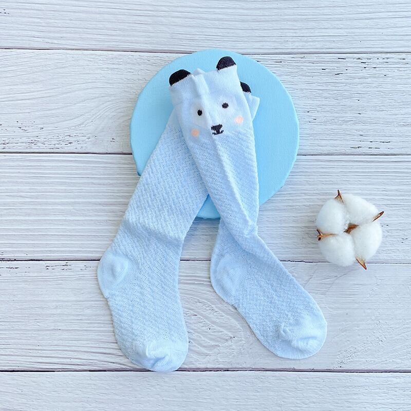 Baby Summer Thin Mesh Long Socks Newborn Girls Cotton Knee Socks Mosquito Proof Socks for Infants Animals