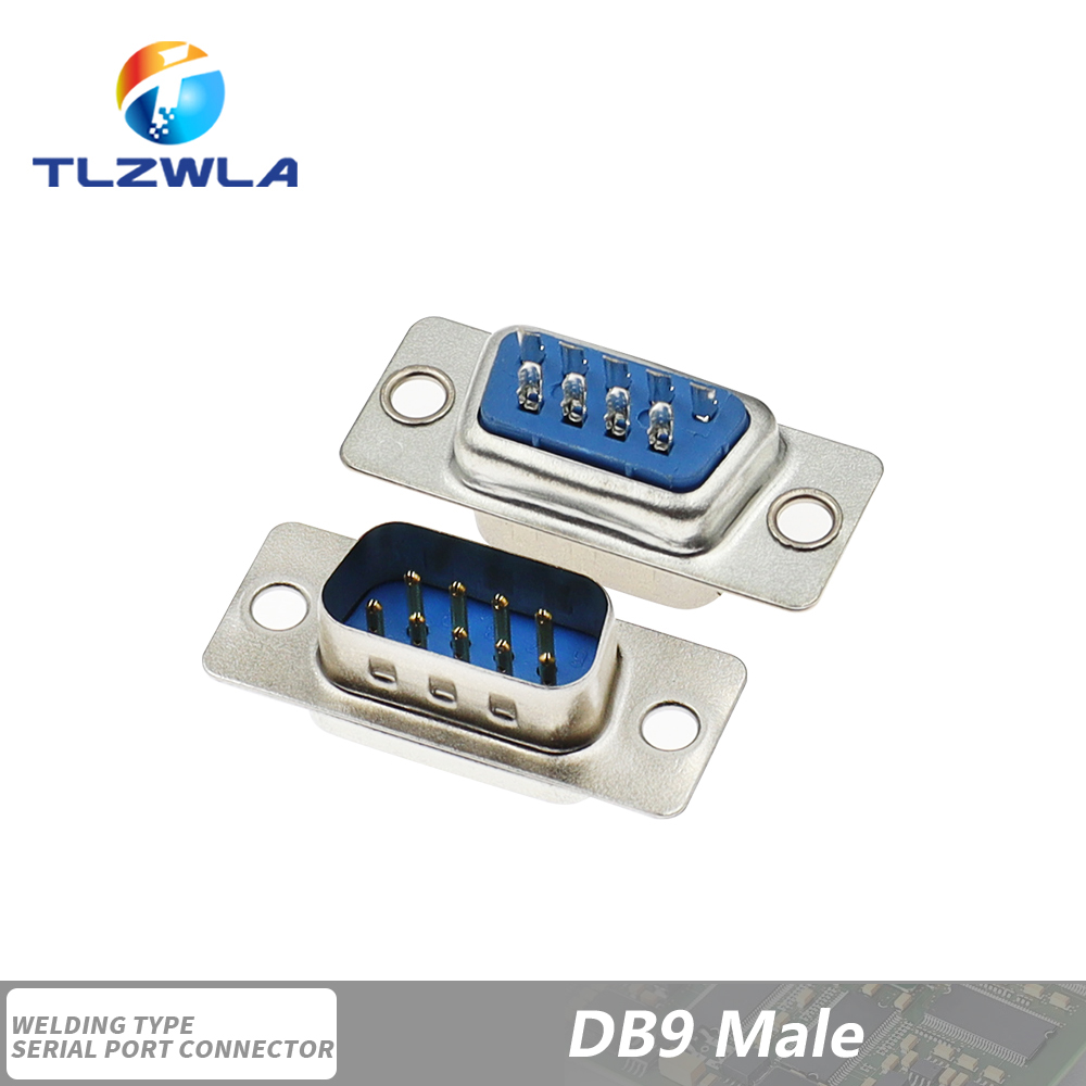 5PCS DB9 Adapter Connector Core DB15 DB25 DB37 RS232 Serial COM Plug Connectors Hole/Pin Female Male Port Socket D Sub DP9 Case: army green