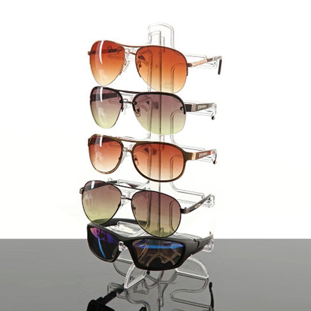 4 Layer Plastic Frame Display Stands 3 Colors Sun Glasses Eyeglasses Plastic Eyewear Counter Showing Stand Holder Rack