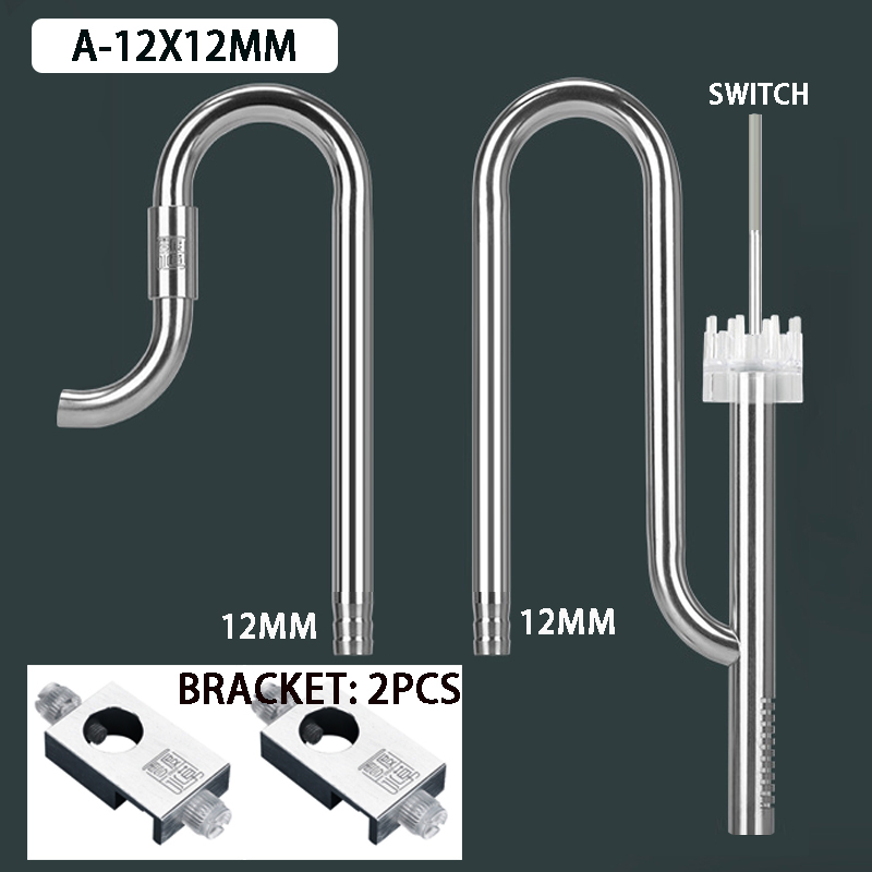 Aquarium filter, filter tube, oil removal film, stainless steel lily tube, fish tank filtration system kit: WHITE