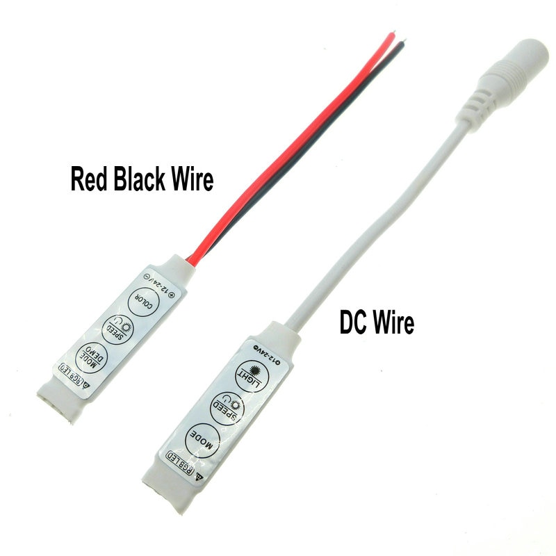 Led rgb farvekontrol  dc 12v mini 3 nøgle led rgb controller lysdæmper kontakt til rgb led strip