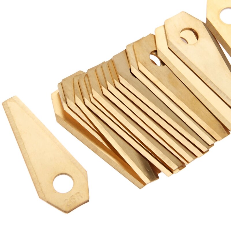 30Pcs Golden Robot Maaier Vervanging Blade Geschikt Voor Indego Maaier Blade Met Schroef Trimmer Accessoires Tuingereedschap