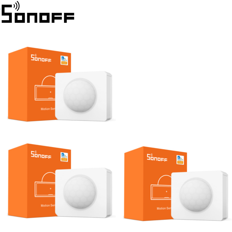 SONOFF SNZB 03 ZigBee Human Body Motion Sensor 110° Wide View Low-Battery Notification Via EWeLink Works With Alexa Google Home: 3 pcs