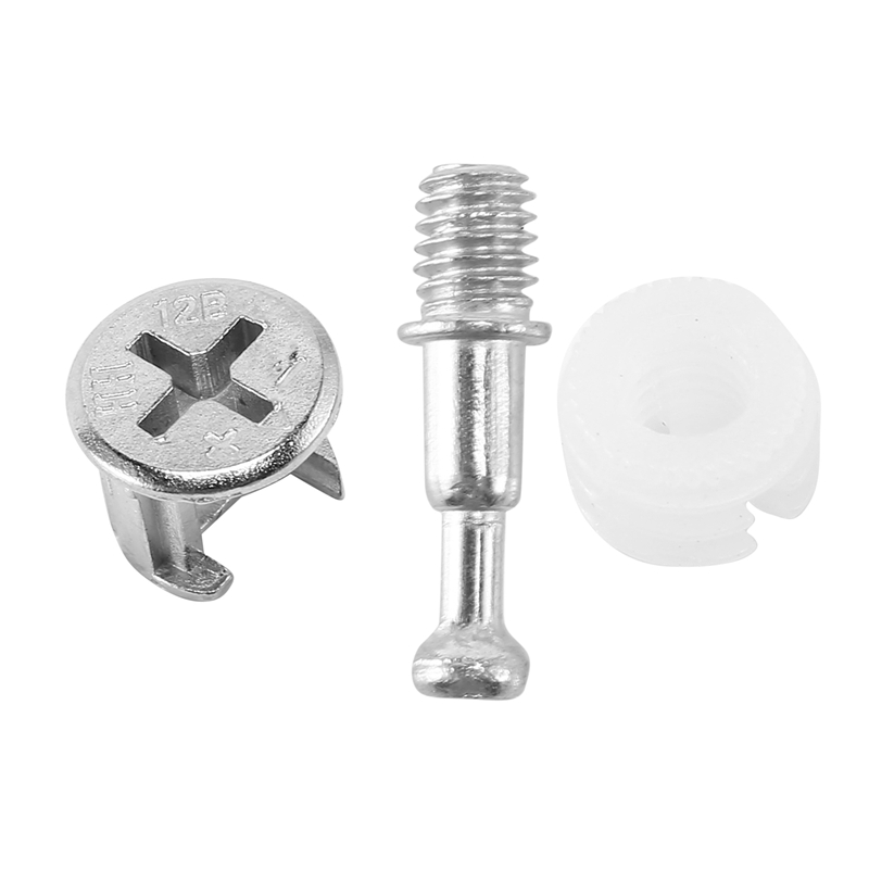 Furniture Connecting Fitting Knock Down Furniture Cam LOCK Connecting Fitting Dowel Nut Assembly 40Sets