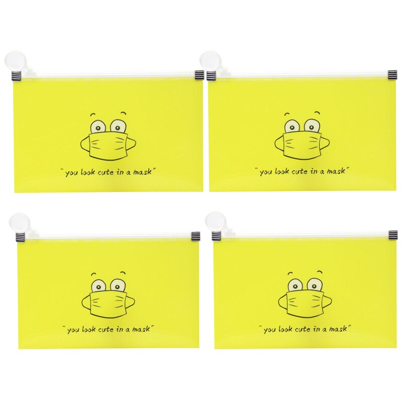 Bolsa portátil para guardar mascarillas, caja de almacenamiento de máscaras faciales, a la , 8 unidades: 4 pc yellow