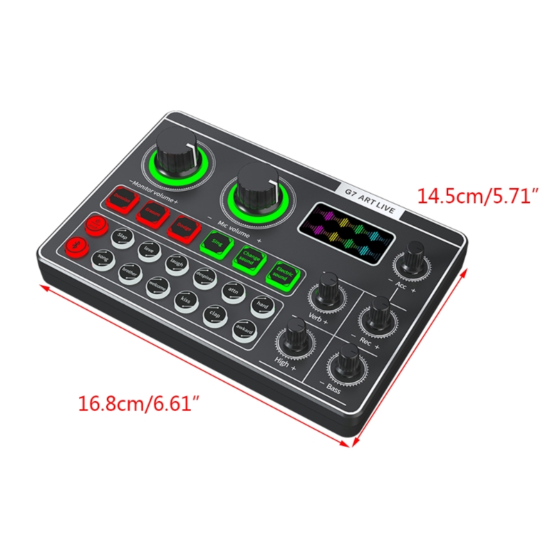 Usb Headset Microfoon Mixer Webcast Geluidskaart-G7 Externe Geluidskaart Voor Telefoon Pc Computer