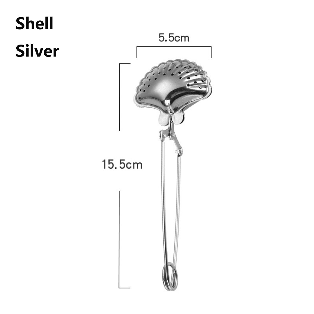 1 PC Herbruikbare Rvs Theezeefje Filters Losse Thee Infusers Spice Diffuser Drinkware Thee Accessoires Keuken Tool: Shell	Silver