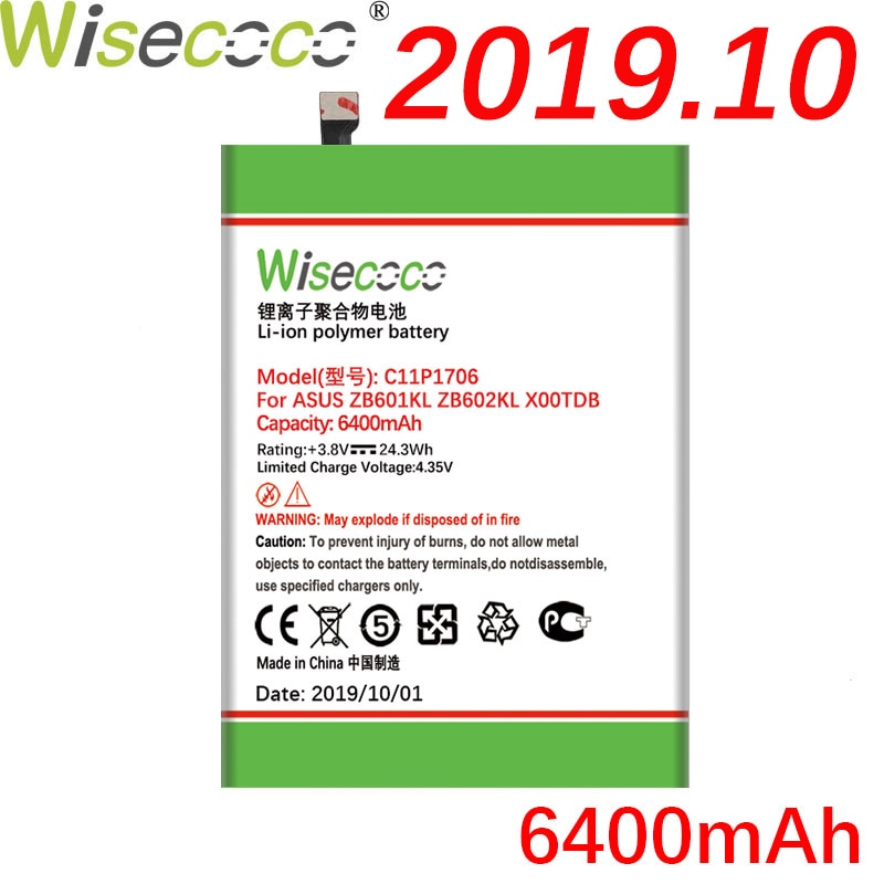 WISECOCO 6400mAh C11P1706 Neue Batterie Für ASUS Zenfone Max Profi M1 6,0 zoll ZB602KL X00TDB X00TDE praktisch + freies