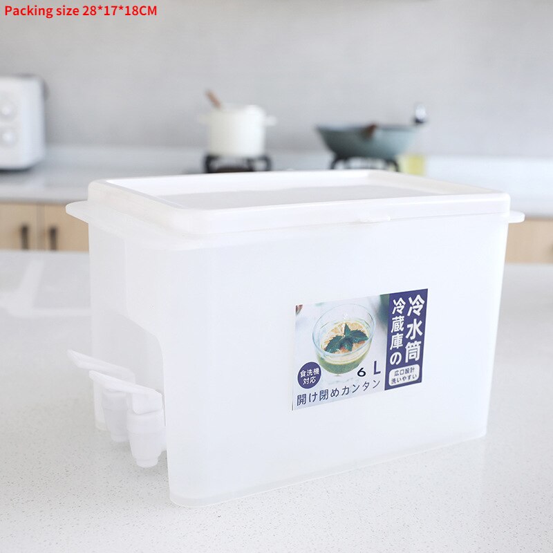 3.5L/4L/6L Water Jug With Faucet Cold Water Bottle Kettle TeaPot Lemon Juice Jugs Drinkware Container Heat Resistant Pitcher: 1PC 6L Double head