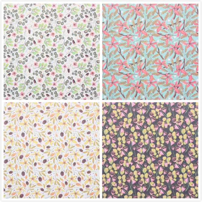 KSCRAFT 12pcs 6" Single-side Printed In Autumn pattern papercraft art paper handmade scrapbooking kit set book