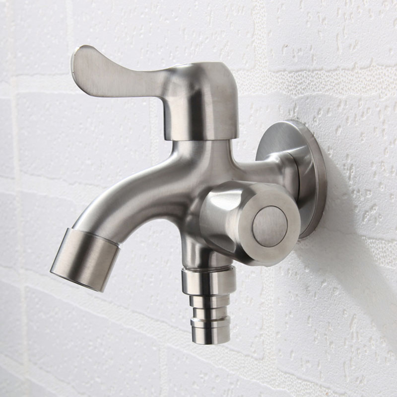 Dobbel funksjon vaskemaskin vannkran 304 rustfritt stål bad og kjøkken bibcocks  g1/2 koble bidet kran tilbehør